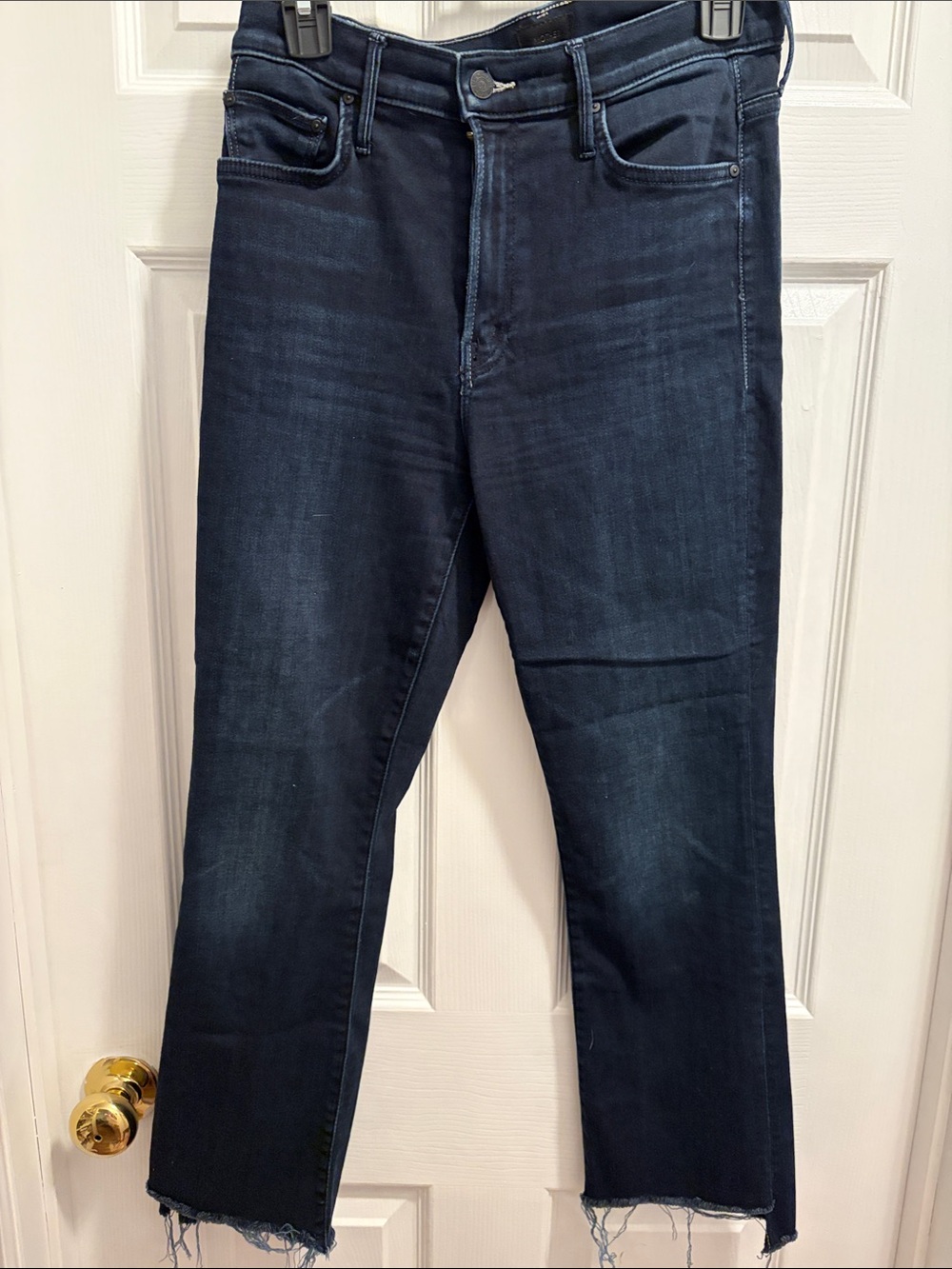 MOTHER insider crop step fray Ankle Jeans